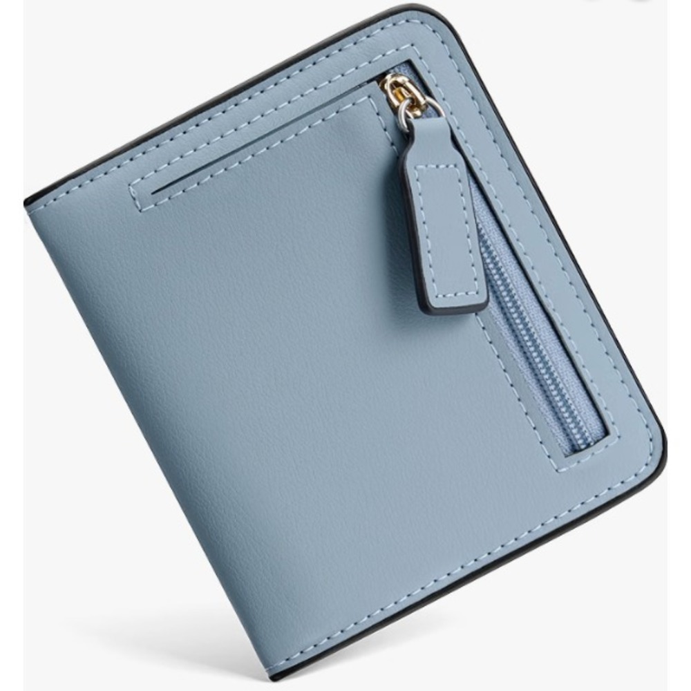 Women's Small Slim Leather Wallet RFID Compact Bifold Mini Purse ID